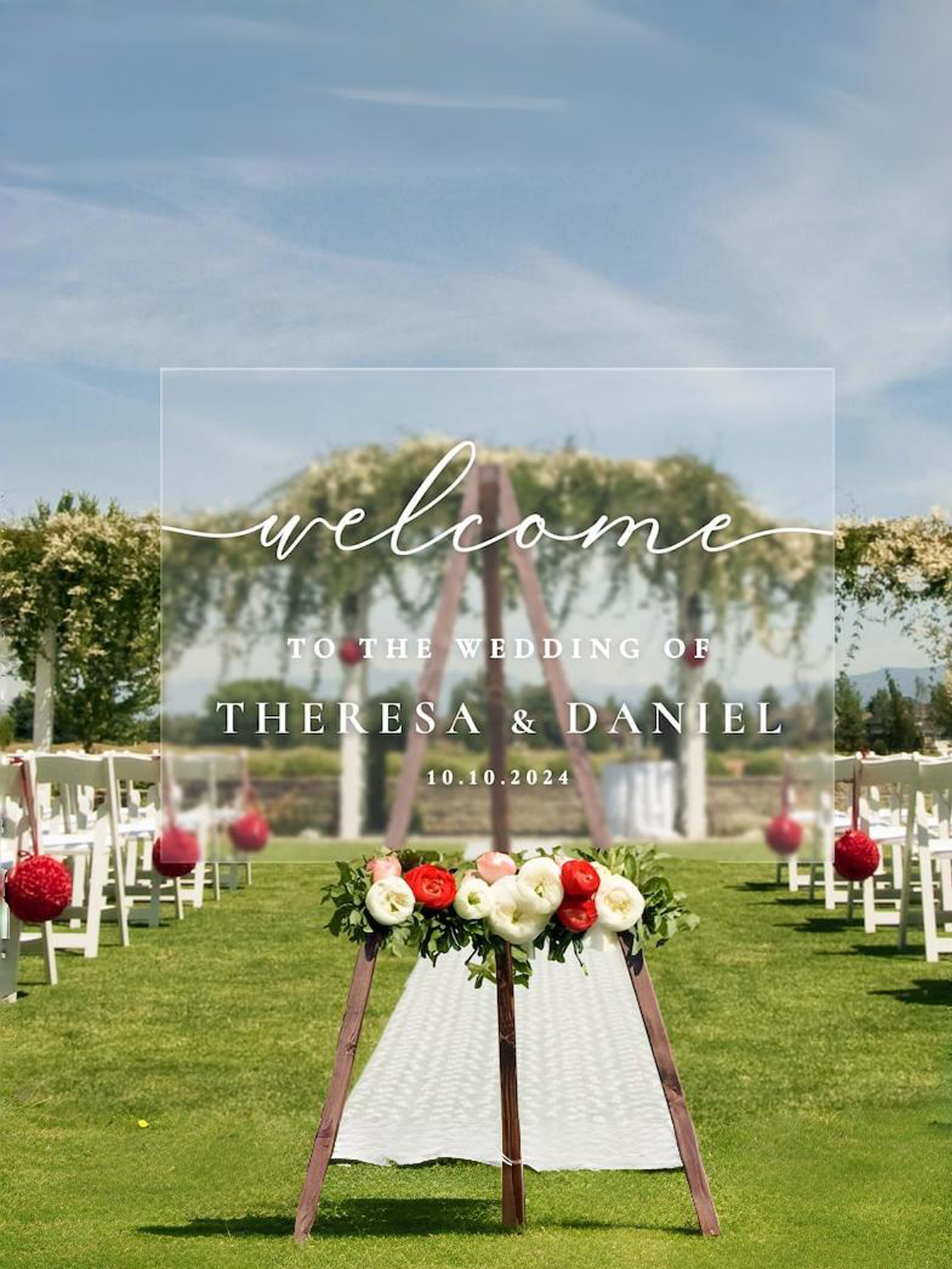 Acrylic Wedding Signage Minimalist Wedding Decor